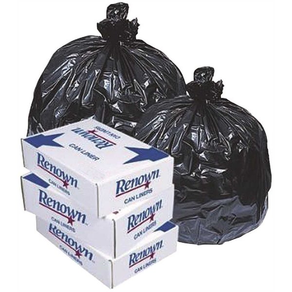 Renown Fits 20-30 Gal. 30 in. x 36 in. 0.5 mil Blk Can Liner, 250PK REN22505-CA